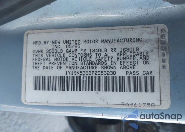 1Y1SK5363PZ053230: 40603989