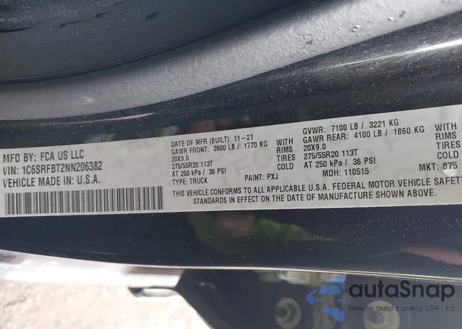 1C6SRFBT2NN206382: 40603033