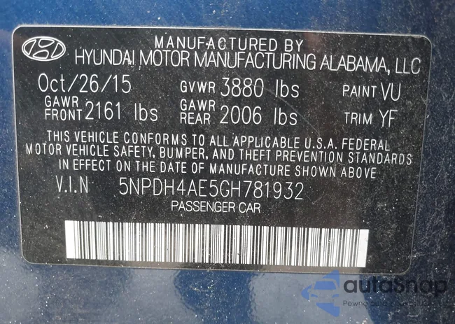 5NPDH4AE5GH781932: 40604063