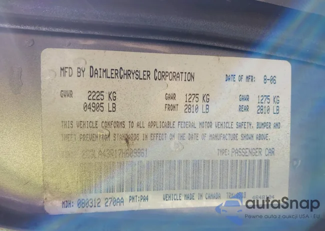 2C3LA43R17H609961: 40607756