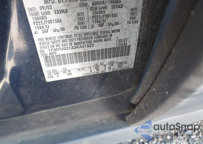 1FMYU021X3KA51622: 40615896