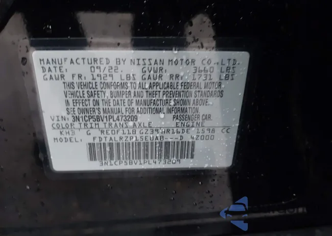 3N1CP5BV1PL473209: 40616646