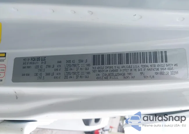 1C4HJXEG5JW294430: 40617604