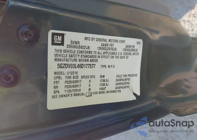 5GZDV03L46D177577: 40617679