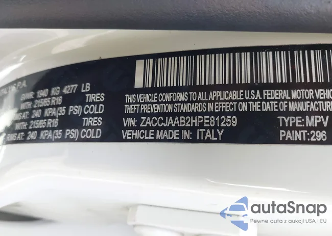 ZACCJAAB2HPE81259: 40617806