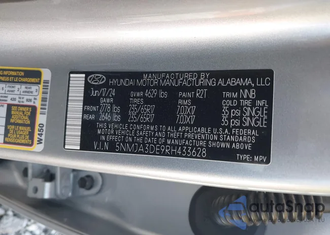 5NMJA3DE9RH433628: 40617000