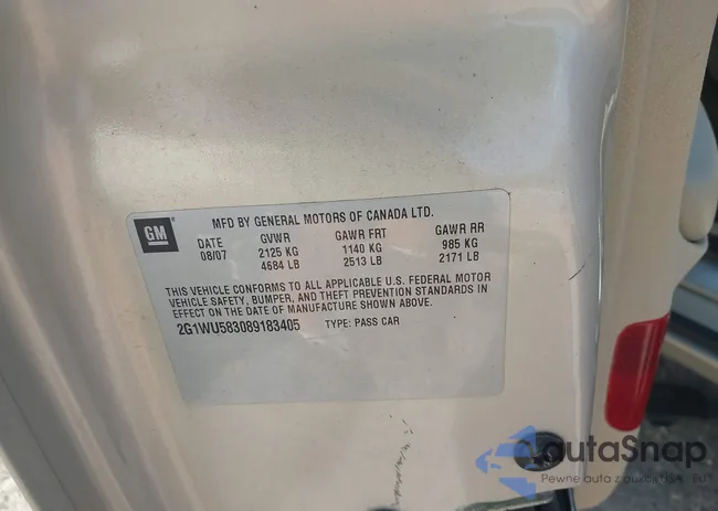 2G1WU583089183405: 40617081