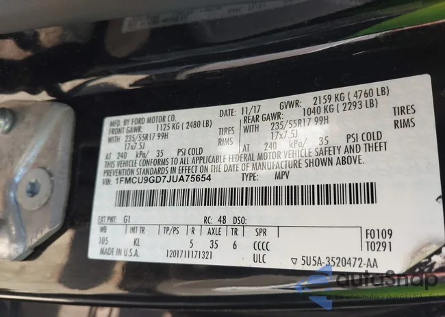 1FMCU9GD7JUA75654: 40618331