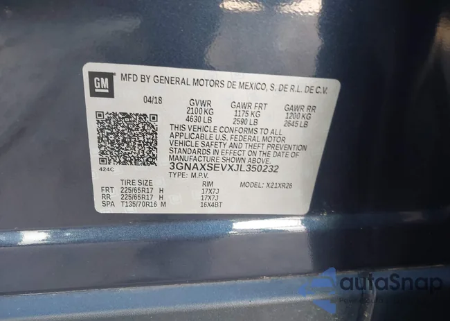 3GNAXSEVXJL350232: 40622190