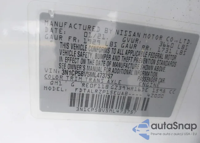 3N1CP5BV5ML473757: 40624473