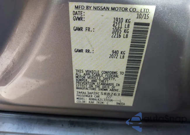 1N4AL3AP2FC588263: 40625971