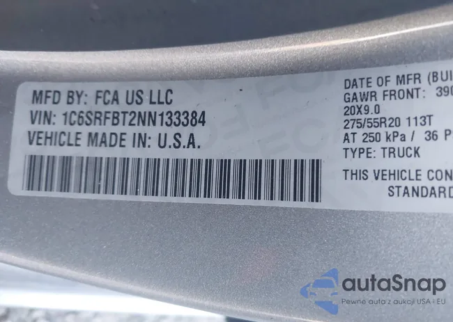 1C6SRFBT2NN133384: 40626069