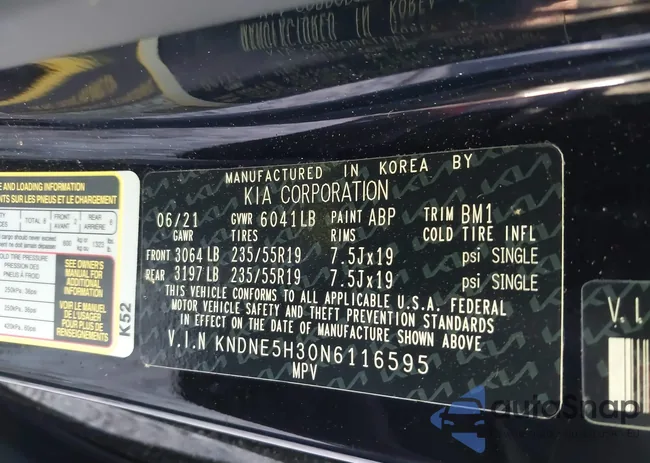 KNDNE5H30N6116595: 40627315