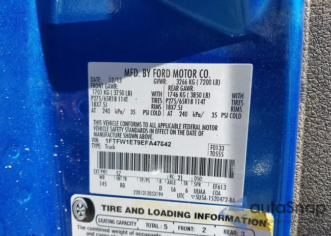 1FTFW1ET9EFA47842: 40627895