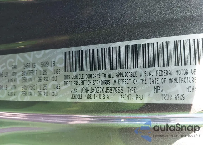 1C4HJXDG7KW597695: 40632394