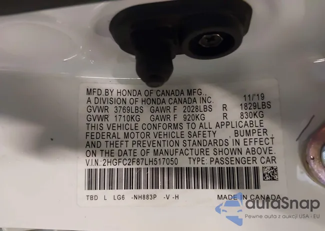 2HGFC2F87LH517050: 40634735