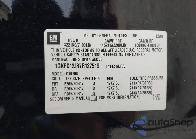 1GKFC13J87R127519: 40637778