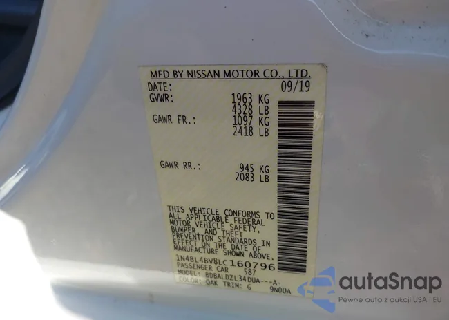 1N4BL4BV8LC160796: 40642392