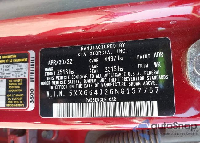 5XXG64J26NG157767: 40642168