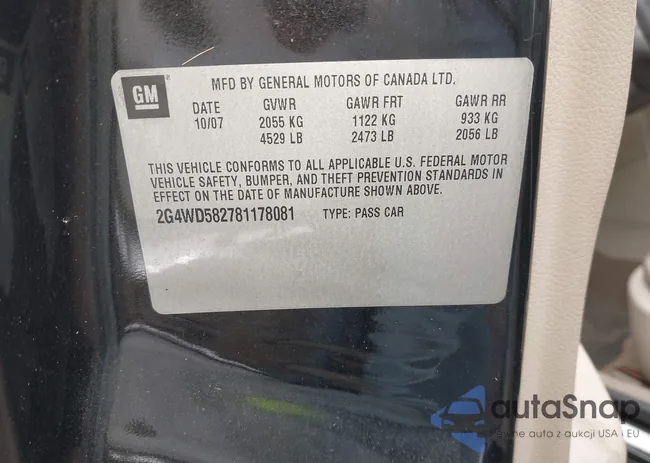 2G4WD582781178081: 40644039