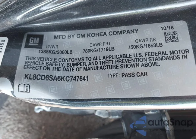 KL8CD6SA6KC747641: 40645567