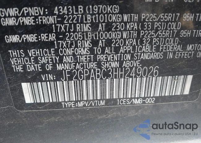 JF2GPABC3HH249026: 40646820