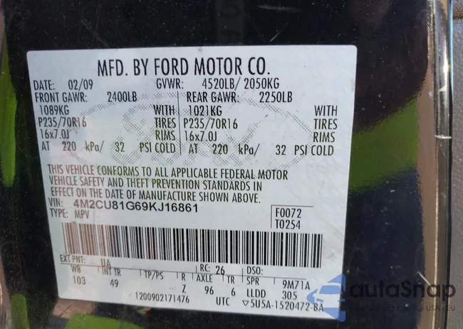 4M2CU81G69KJ16861: 40649799