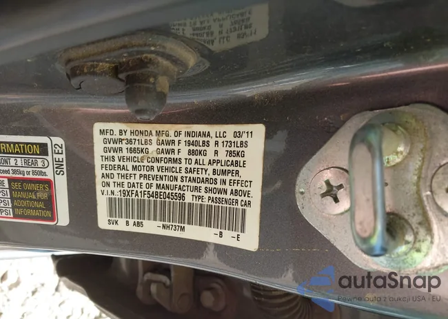 19XFA1F54BE045596: 40651156