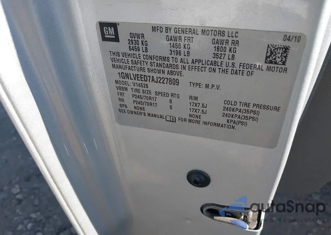 1GNLVEED7AJ227809: 40650983