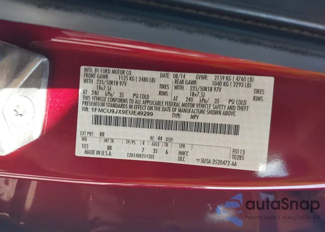 1FMCU9JX9EUE49299: 40652221