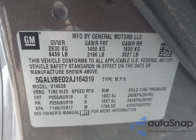 5GALVBED2AJ164319: 40653567