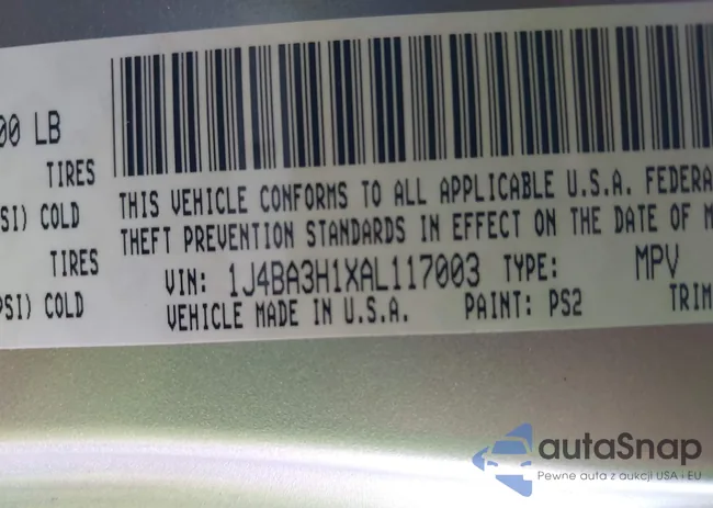 1J4BA3H1XAL117003: 40653905