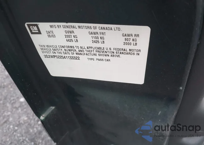 2G2WP522541133322: 40656649