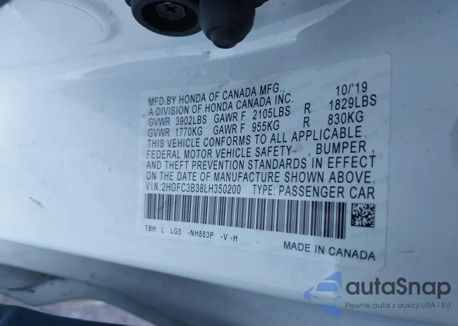 2HGFC3B38LH350200: 40658548