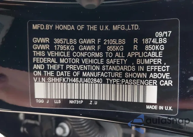 SHHFK7H46JU402840: 40657904