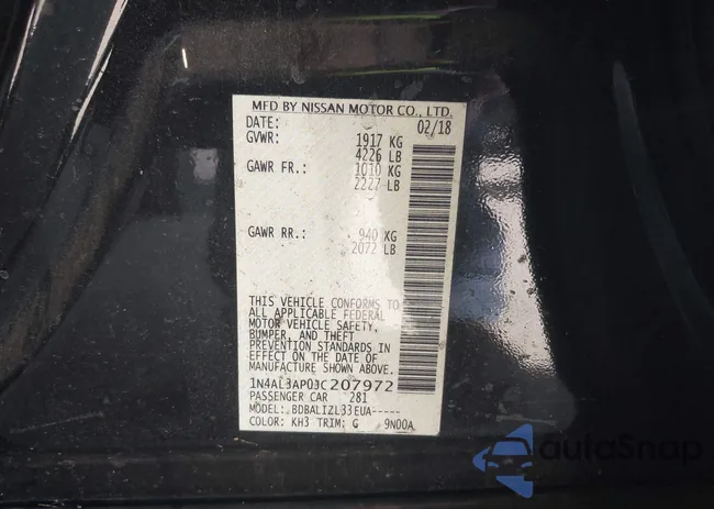 1N4AL3AP0JC207972: 40661835