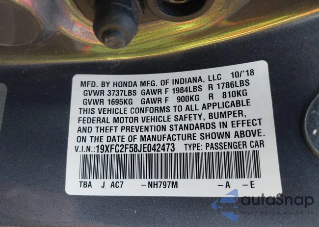 19XFC2F58JE042473: 40664502