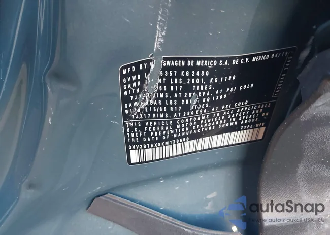 3VV2B7AX8KM128558: 40665256