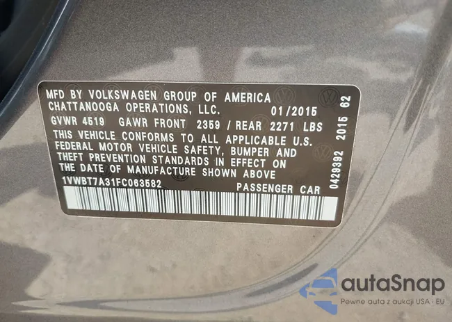 1VWBT7A31FC063582: 40665257