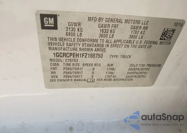 1GCRCPEH1FZ188750: 40666406