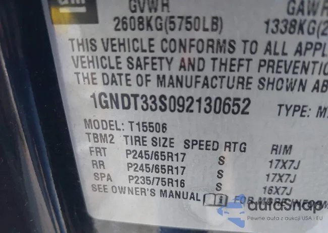 1GNDT33S092130652: 40668520