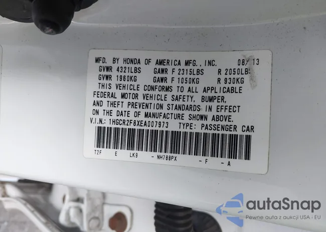 1HGCR2F8XEA007973: 40670198