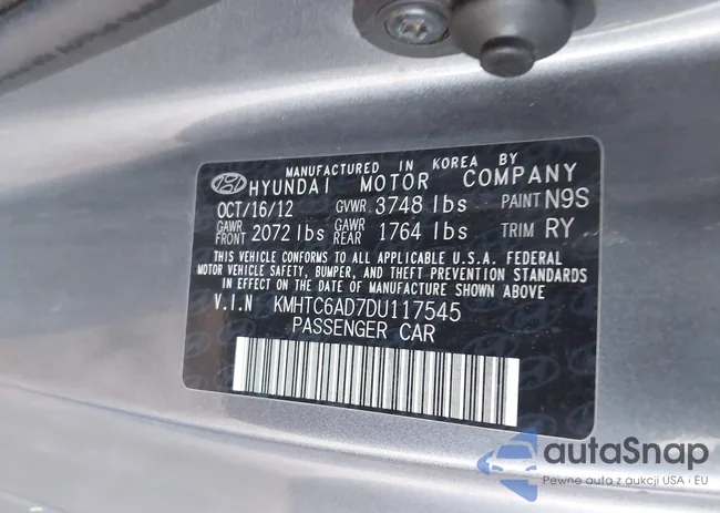 KMHTC6AD7DU117545: 40671215