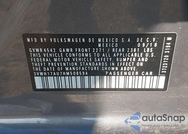 3VWH17AU7HM508594: 40670738