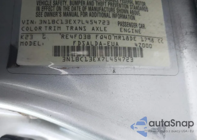 3N1BC13EX7L454723: 40670790