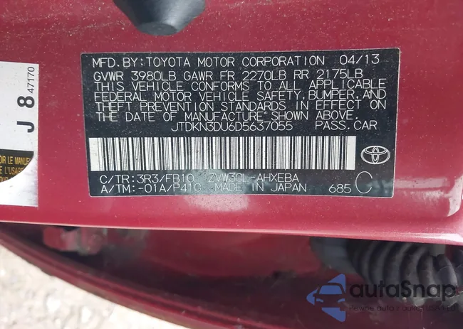 JTDKN3DU6D5637055: 40673984