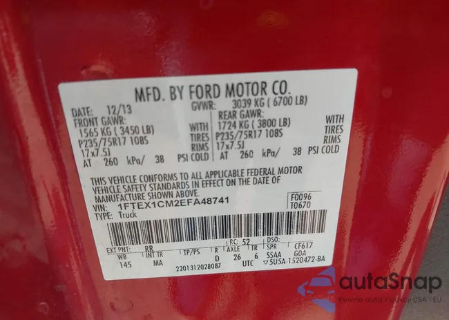 1FTEX1CM2EFA48741: 40674790