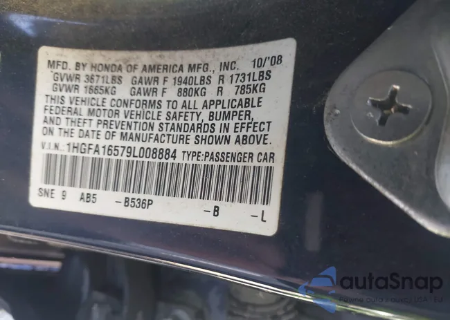 1HGFA16579L008884: 40676519