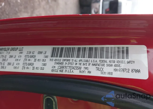 1C6RR7KT7ES423500: 40675815