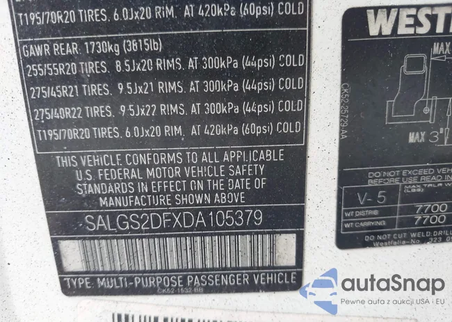 SALGS2DFXDA105379: 40678791